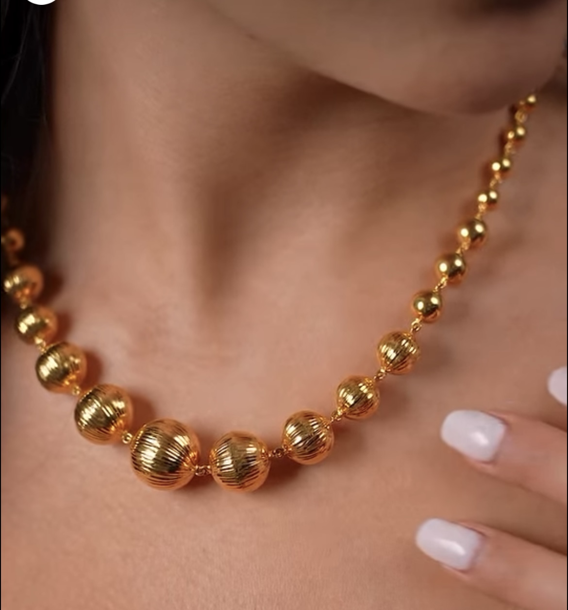 گرنبند طلای ۲۱ عیار طرح گوی جدید